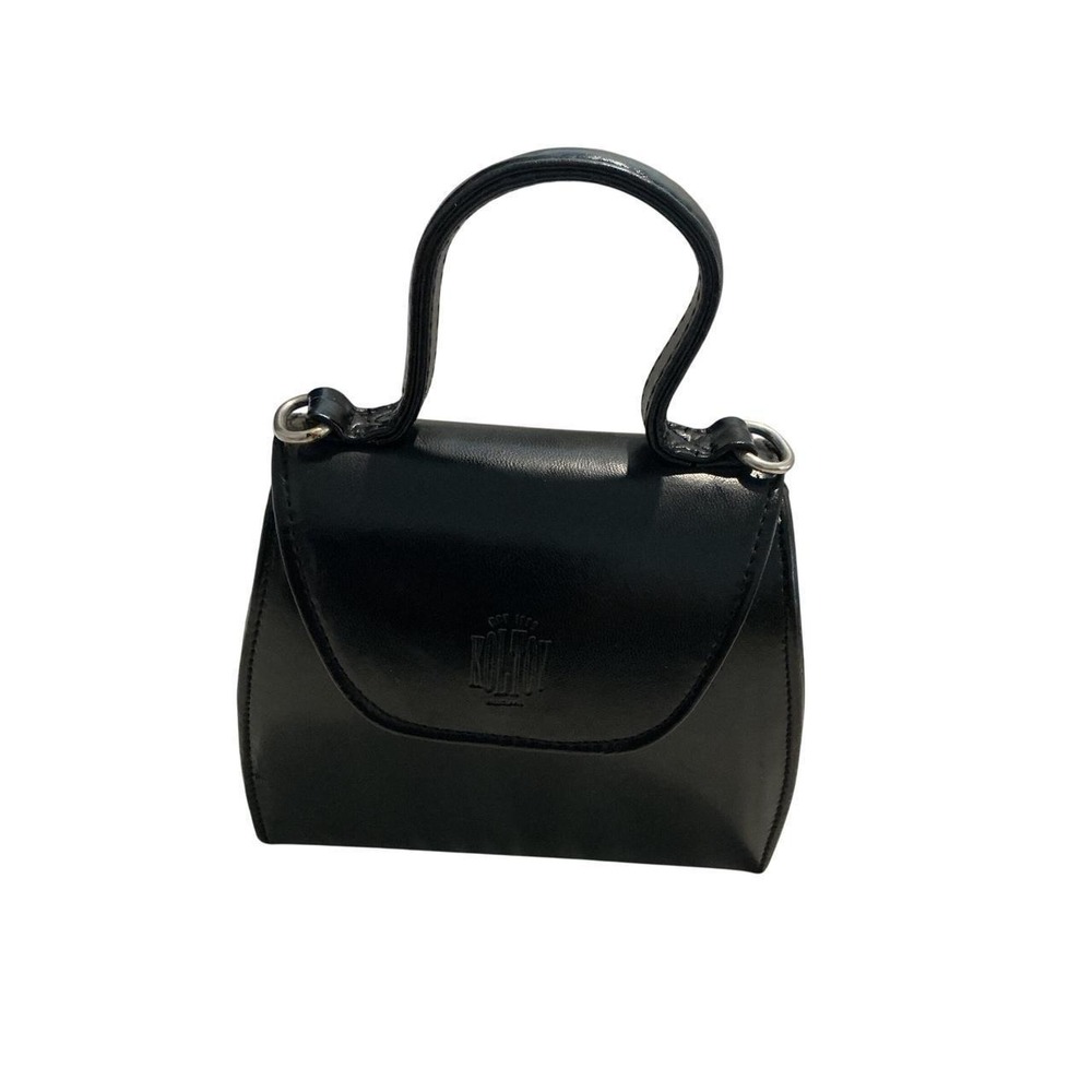 Koltov Mini Top Handle‎ Bag Women OS Black Good Structured Vintage 90s Style